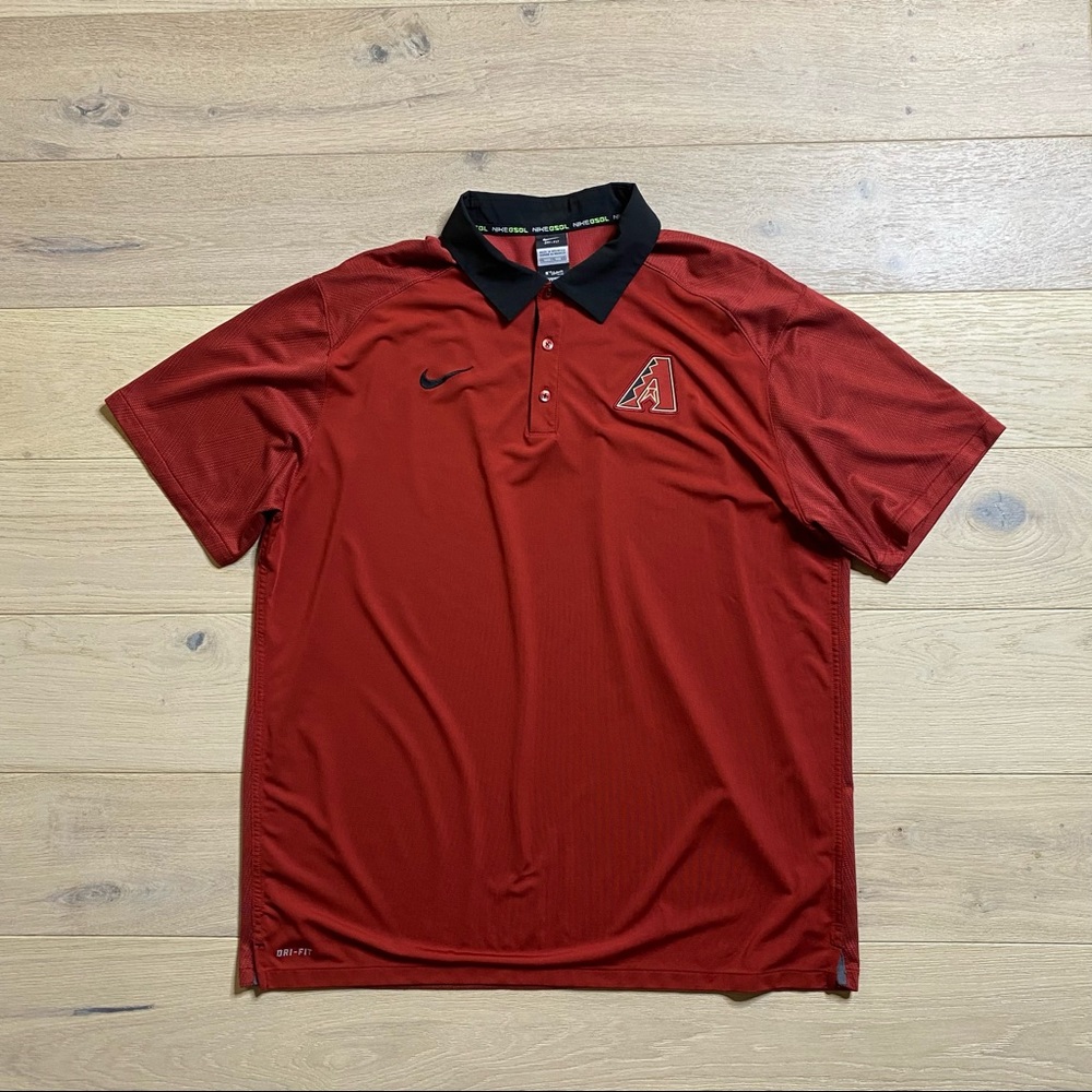 Nike MLB Arizona Diamondbacks Red Black Polo Shirt